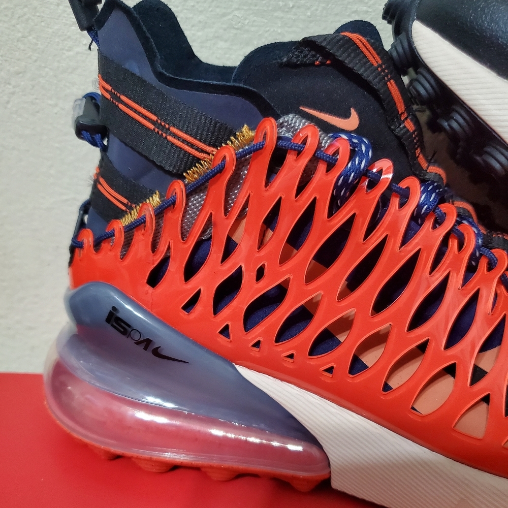 Nike AIR MAX 270 ISPA Terra Orange/Blue Void - Picture 4 of 12